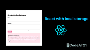 How to use localStorage with React